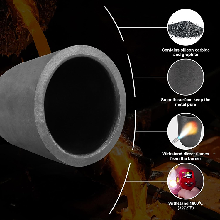 smelting furnace kit ,crucibles for melting metal-5