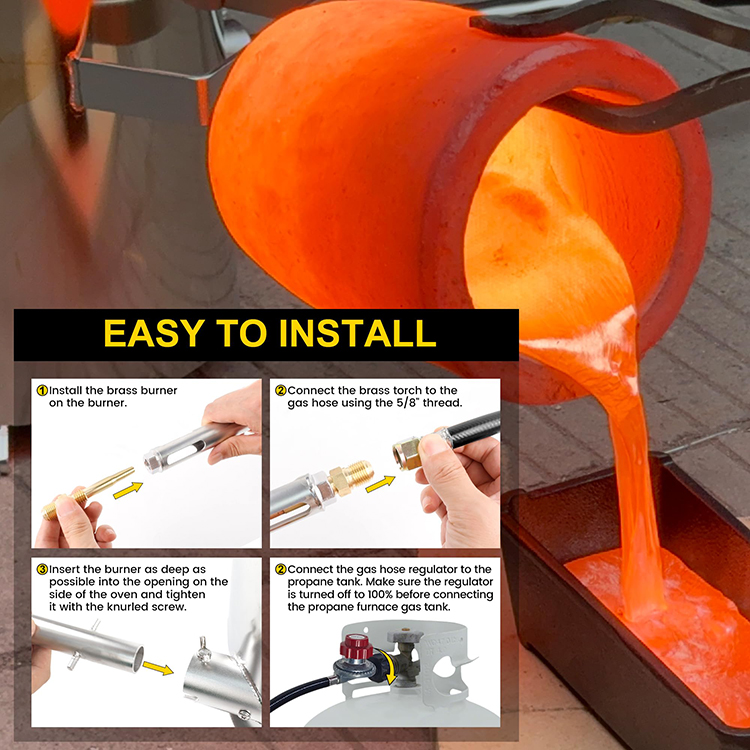 smelting furnace kit ,crucibles for melting metal-7