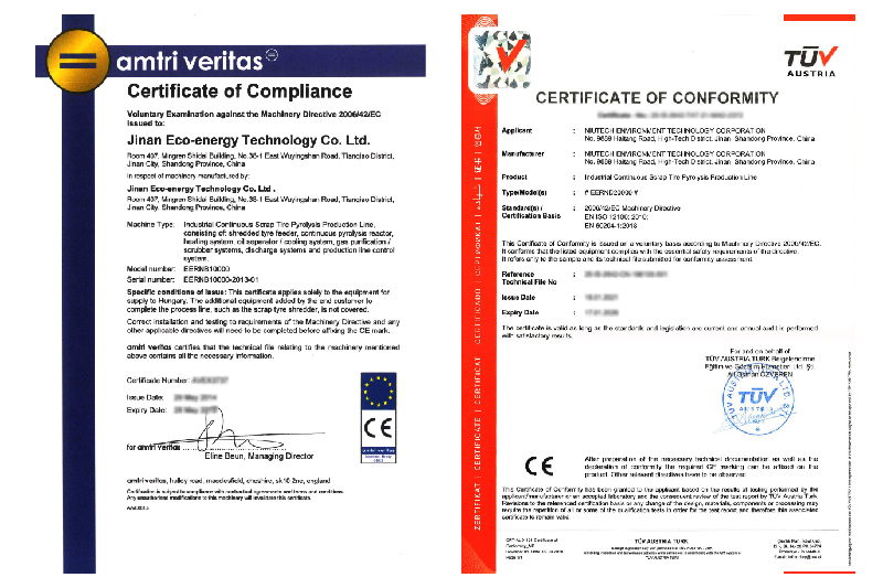 Relative production line verified in compliance with CE in Europe and TUV in Germany