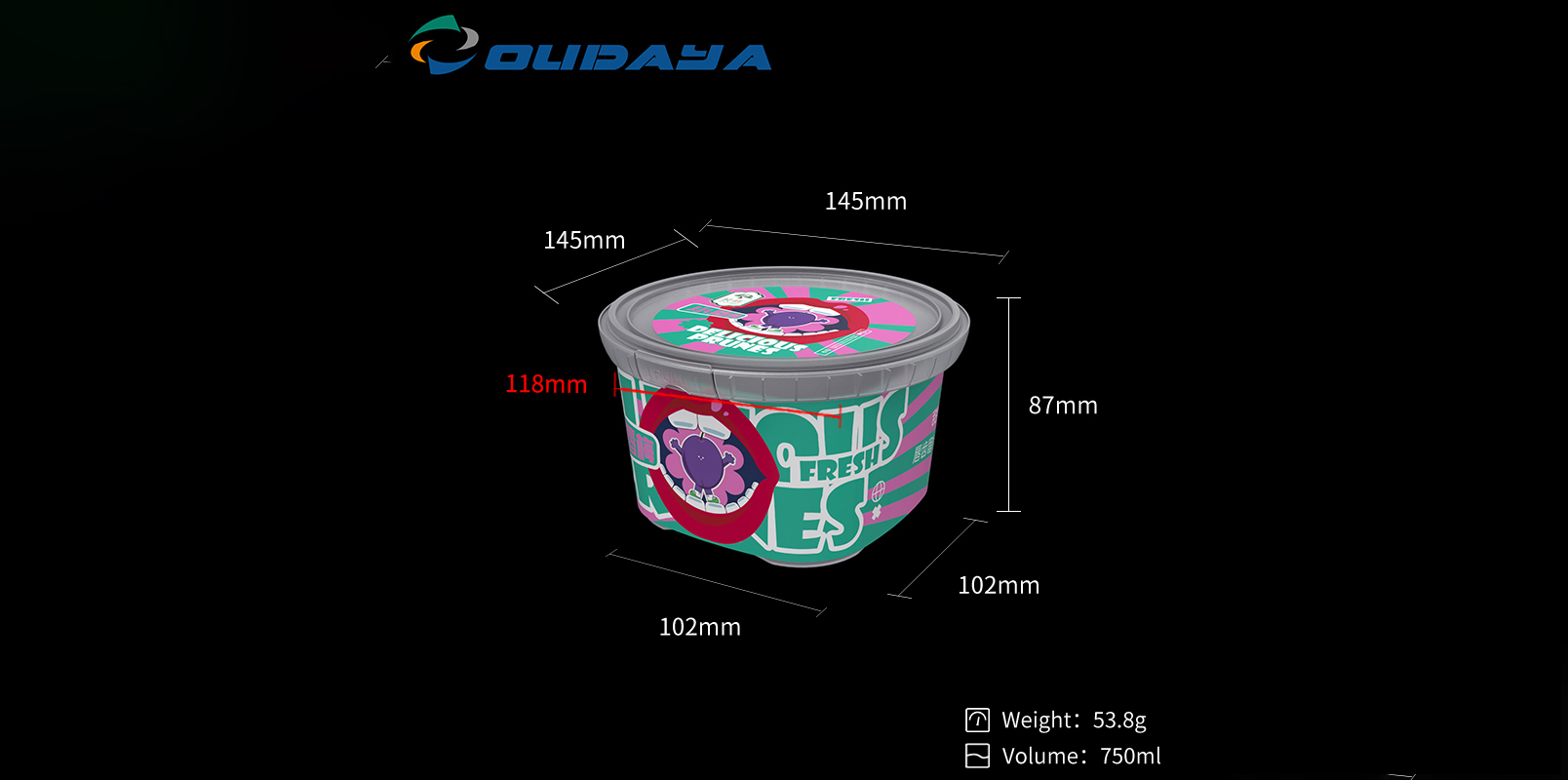 750ml PP Rectangular IML Butter Containers With PP Lid (4)w20