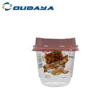 110ml PP IML Pudding Clear Cup With PET Lid And Spoon