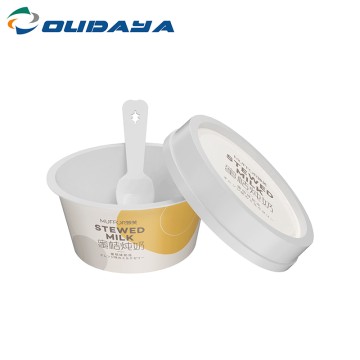 170ml PP IML Round Yogurt Cup With PP And Spoon ODY-008-N