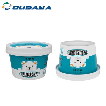 520ml PP IML Round Cup For Ice cream/Yogurt With PP Lid ODY-070-2