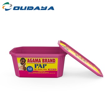 580ml PP Rectangular IML Butter Containers /Dog/Cat food Container With Lock