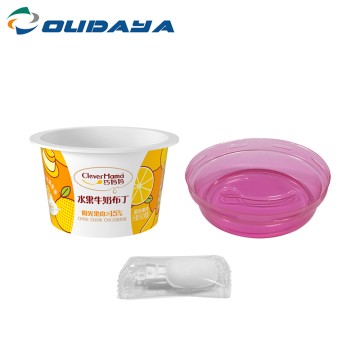 50ml PP IML Yogurt Cup With PET/PP Lid And Spoon