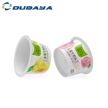 80ml PP IML Round Fruit Milk Pudding Cup With Lid