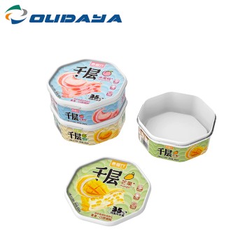40oz/1200ml PP Octagonal Shape IML Biscuit Containers with Lock