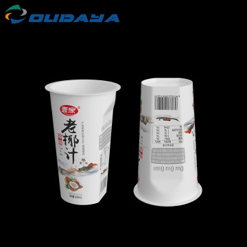 450ml PP IML Special Shape Cup For Drinking/Beverage/Yogurt With Pet Lid
