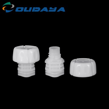 10mm PP/PE Plastic spout with big cap for spout pouch liquid packaging