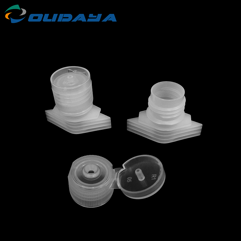 16mm PP/PE Penutup flip muncung plastik untuk produk pembungkusan cecair kantung muncung
