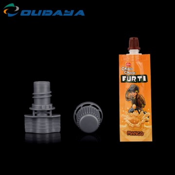 8.2mm PE Plastic spout screw cap with foil seal for doypack/Spout Pouch Packaging