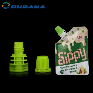 8.2mm PE Plastic double spout screw cap for doypack/Spout Pouch Packaging