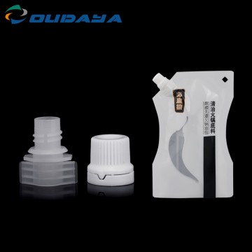 9.6mm PP/PE Plastic spout with cap for spout pouch sauce packaging