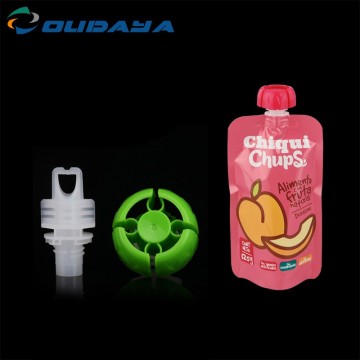 8.6mm PP/PE Plastic spout with anti-choke cap for spout pouch