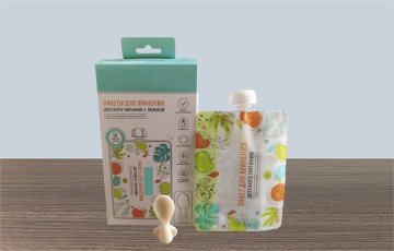 Reusable Baby Purees Squeeze Pouches With Secure Lock Zipper