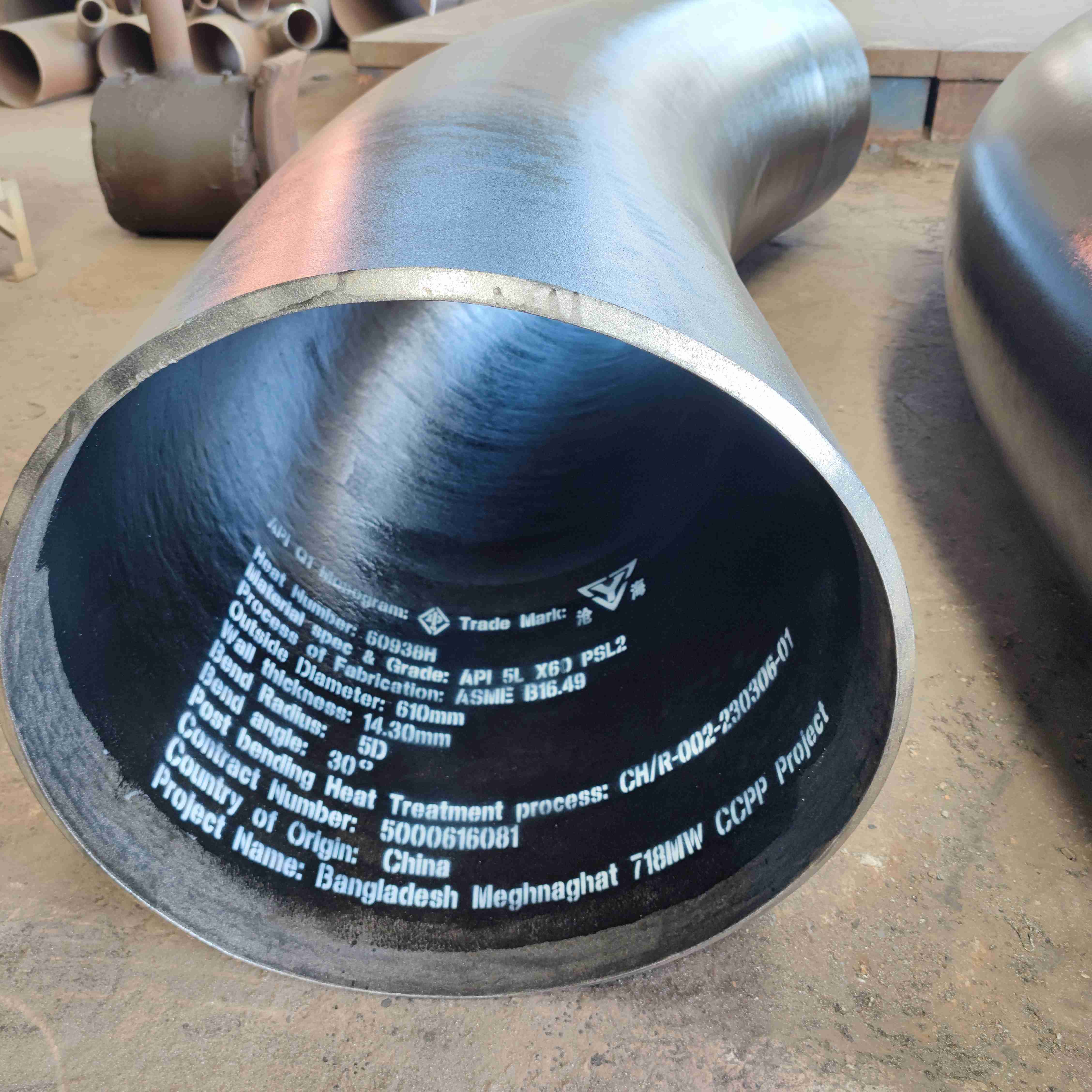 China API 5L Gr. X52 5D Seamless Carbon Steel Bend Pipe Hebei Canghai