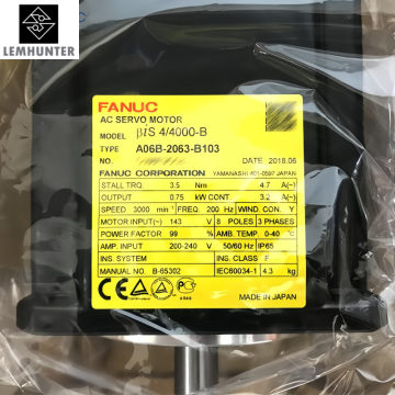 A06B-0063-B103 A06B-2063-B103 A06B-2063-B106 FANUC Servo Motor