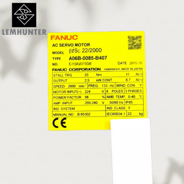 A06B-0085-B403 A06B-2085-B407 BiS22 FUNAC AC Servo Motor