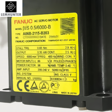 A06B-0115-B203 A06B-2115-B203 FUNAC AC Servo Motor