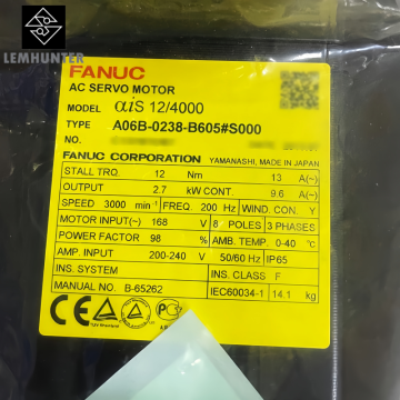 A06B-0238-B605#S000 FUNAC Robot AC Servo Motor