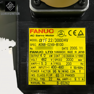 A06B-0249-B100 FANUC AC Servo Motor