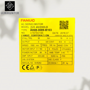 A06B-0089-B103 A06B-2089-B103 FANUC AC Servo Motor