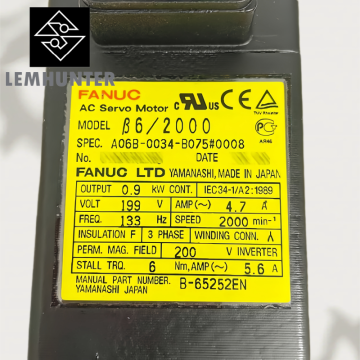 A06B-0034-B075 FANUC AC Spindle Motor Fanuc Spares