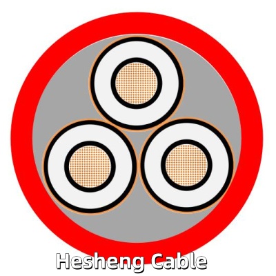 BS6622 Three cores XLPE Insulation medium voltage electrical cable up to 36kv