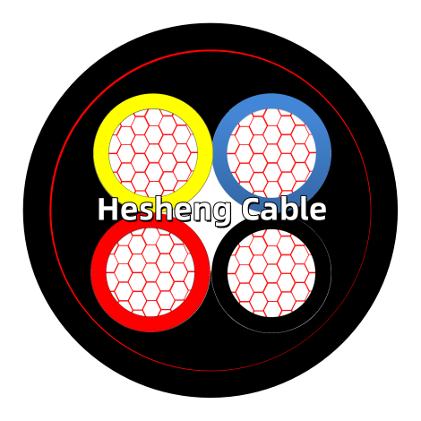 German Standard Industrial Cables: 0.6/1KV, NYY-J/NYY-O/NAYY-J CU/PVC/PVC Electrical Cable