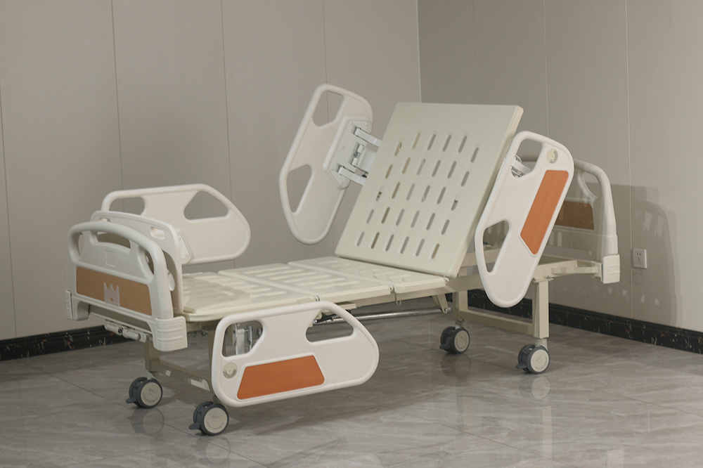 Manual two cranks hospital bed HR-S09-1 (5)mhq