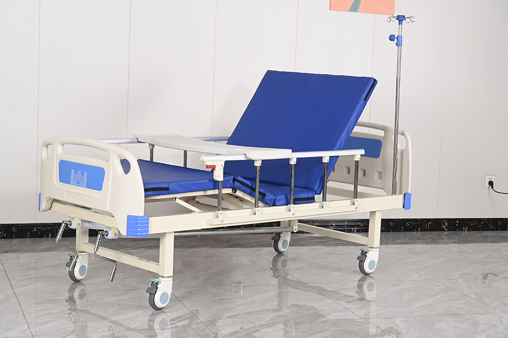 Manual two cranks hospital bed HR-S27 (9)btp