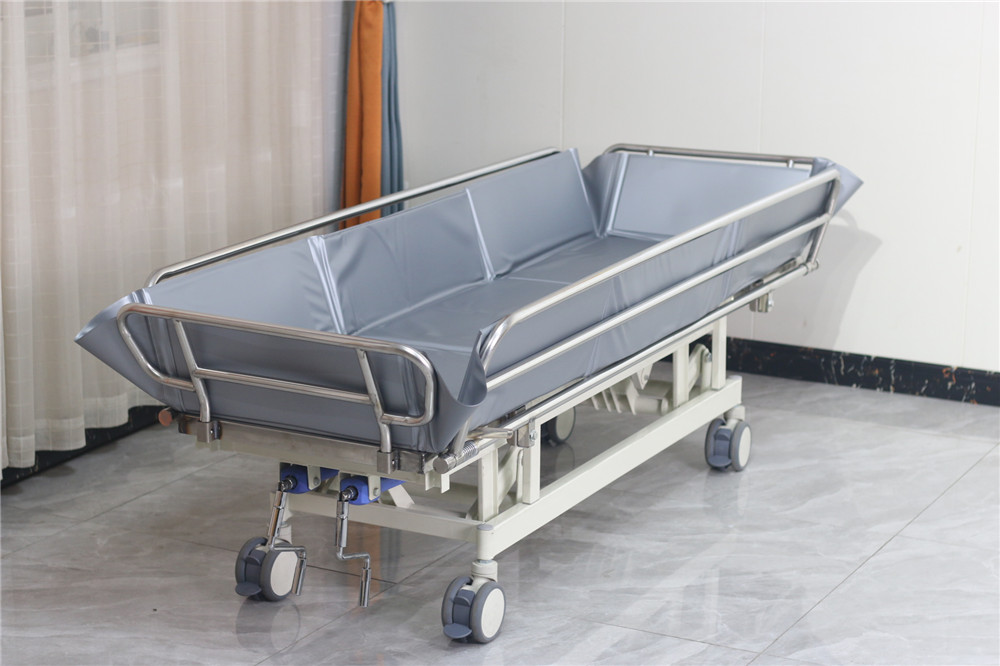 Manual shower bed, convenient and helpful for bathing
