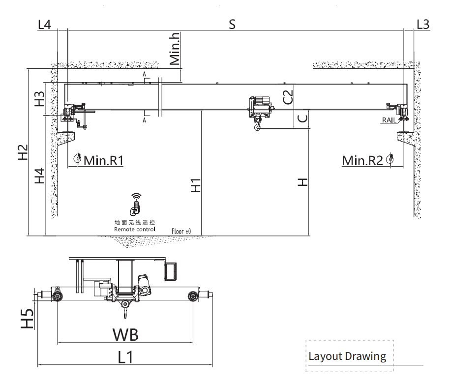 5tons Technical Parameters of Single Girder Overhead Crane.png