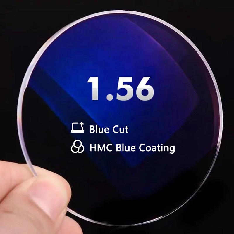 1.56 ASP HMC Anti blue light Blue Coating Optical Lens