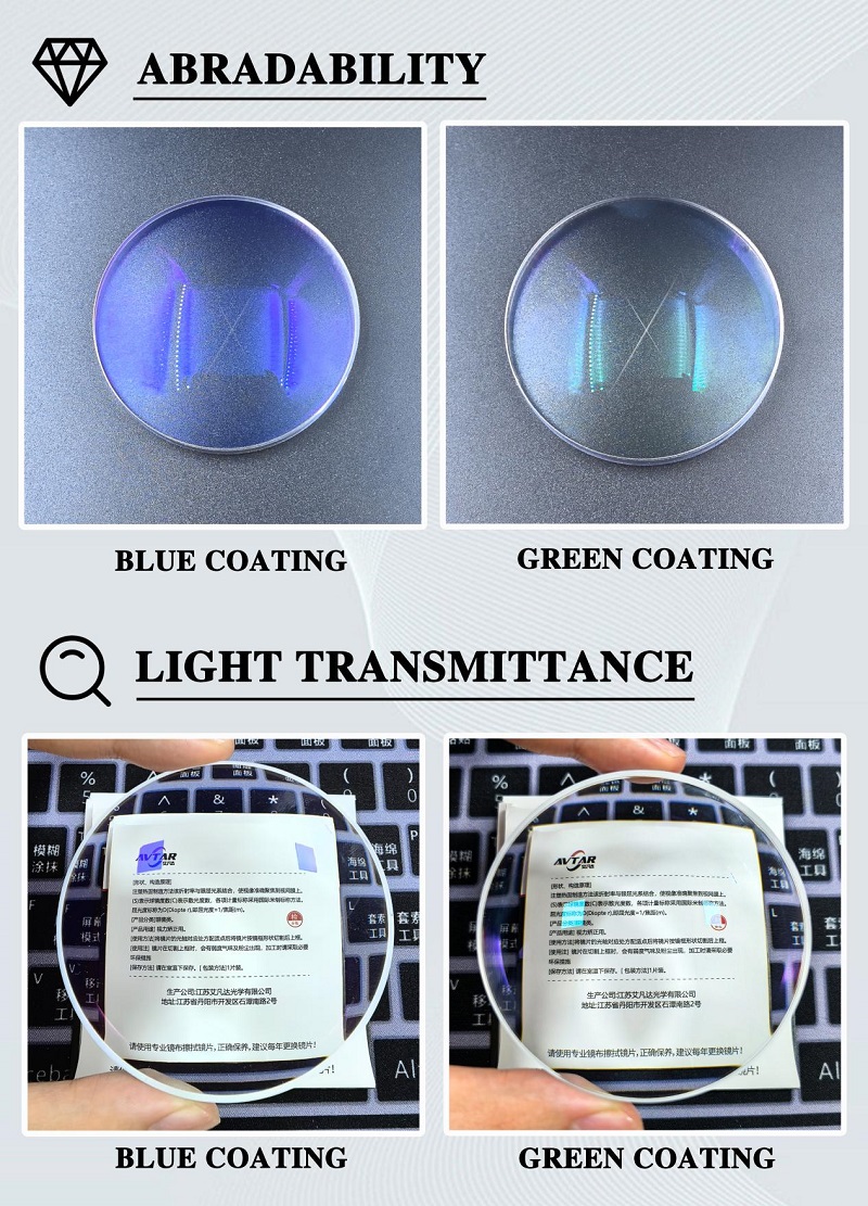 BLUE COATING &GREEN COATING