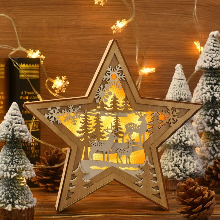 Wooden Christmas tree decorations