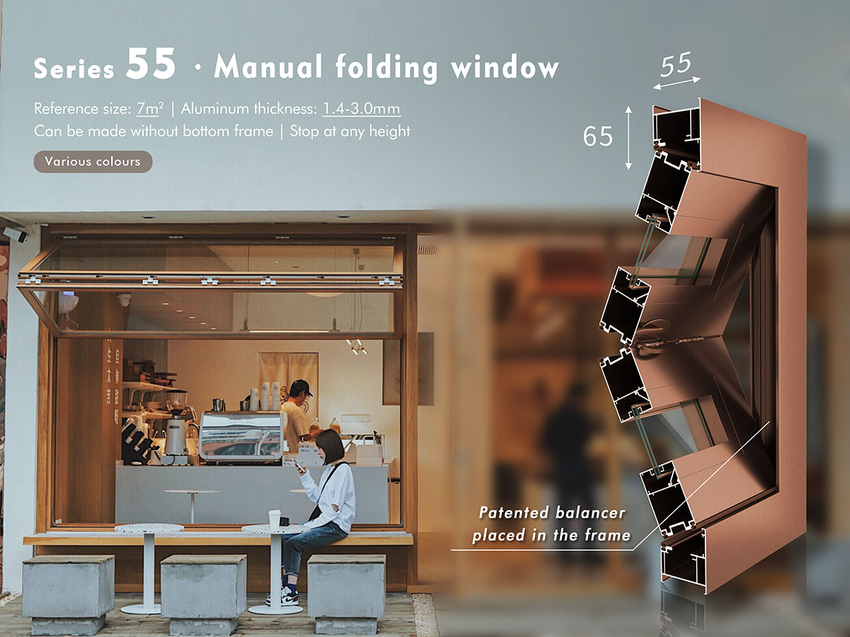 55 series Yaoxing Aluminum Wood Grain Folding window.jpg