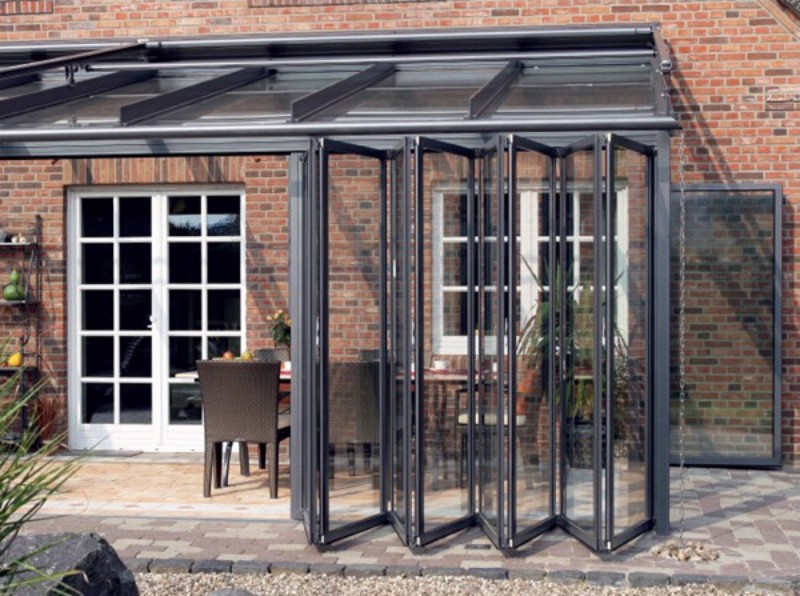 powder coating aluminum folding door 6063 T5