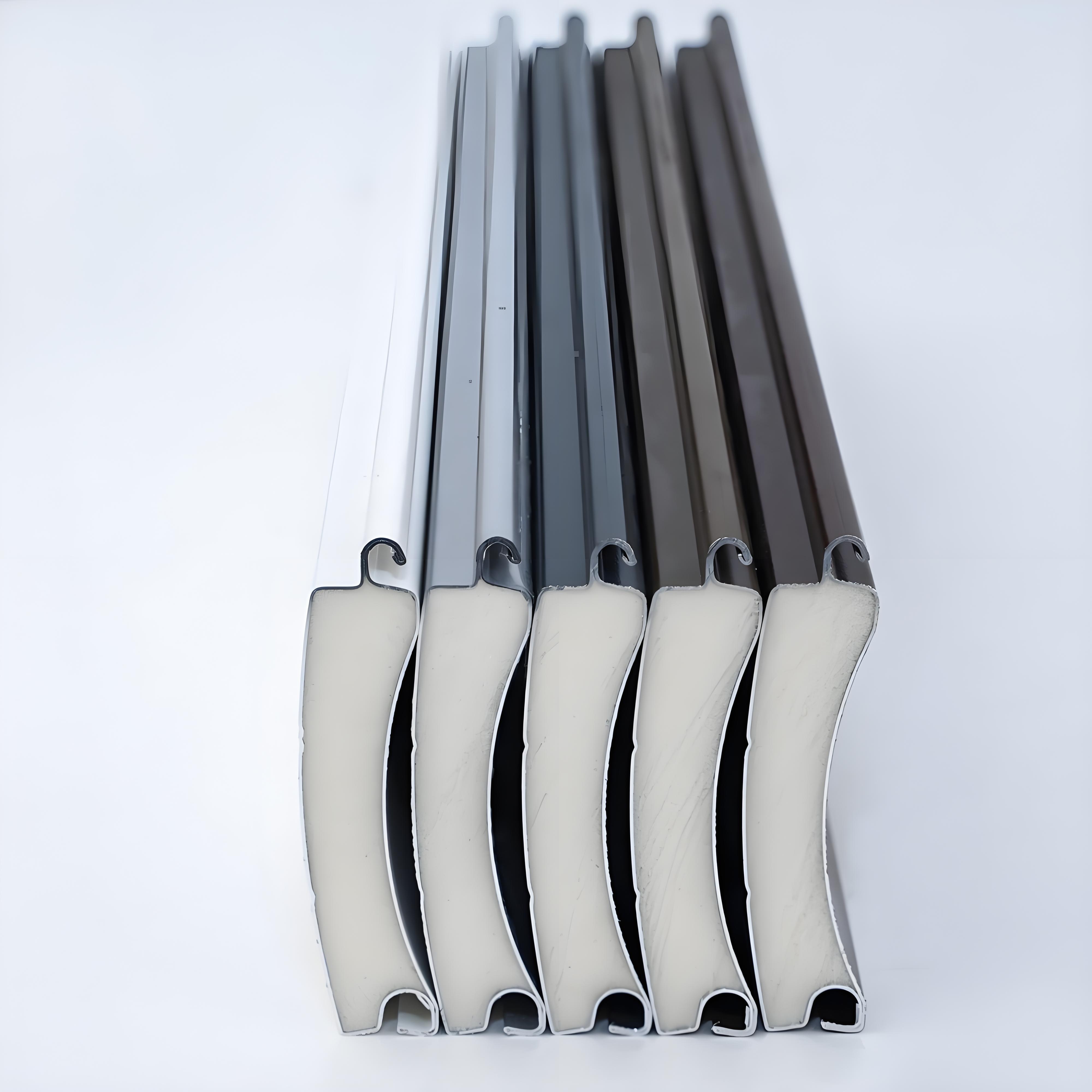 Puerta de extrusión de lamas de aluminio para persianas enrollables inteligentes y populares con motor de 80 N y motor de 120 N.