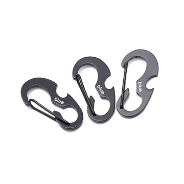 Llavero abridor de botellas de acero inoxidable con resorte...