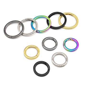 Móc khóa Carabiner OEM Vòng kim loại hình chữ O Spri...