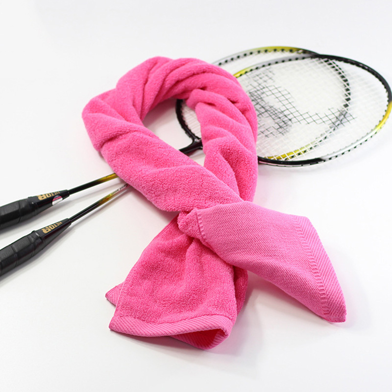 ผ้าเช็ดตัวยิมสีชมพู