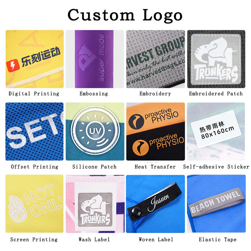 Serviettes de plage personnalisées avec logo