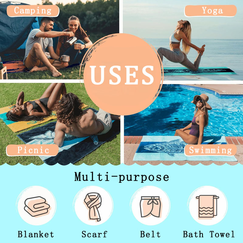 Szybkoschnące ręczniki plażowe