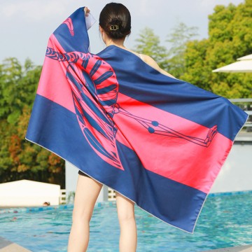 Wholesale Personalized OEM China Adult Big Microfiber Beach Towels Supplier