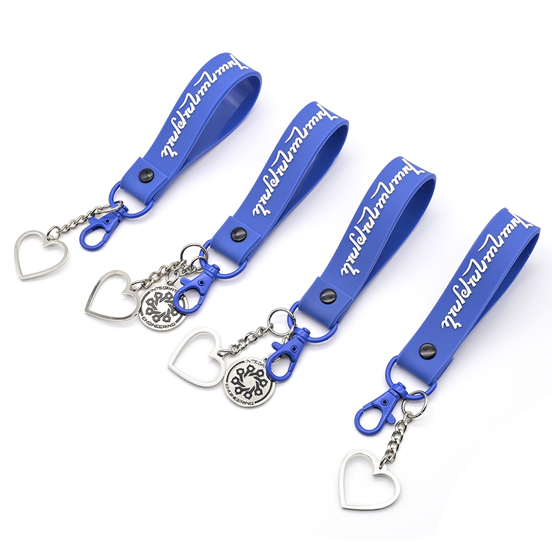 Personalized 3d Rubber Logo Keychain Custom Soft Diy Pvc Keyrings