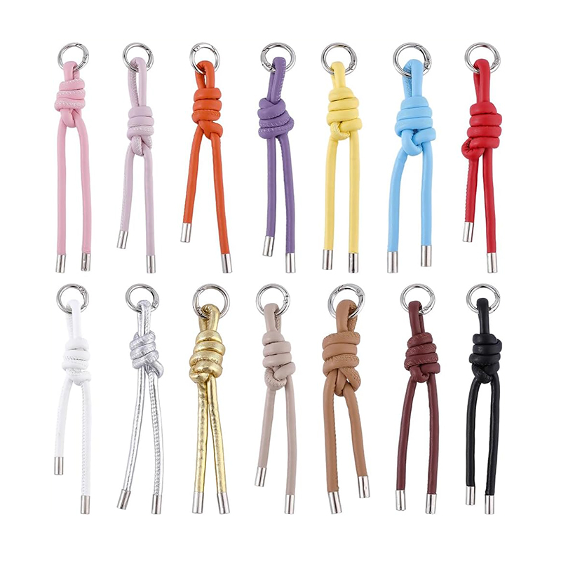 Leather Rope Keychain Cord Key Chain Leather Bag Charm Strap Accessories