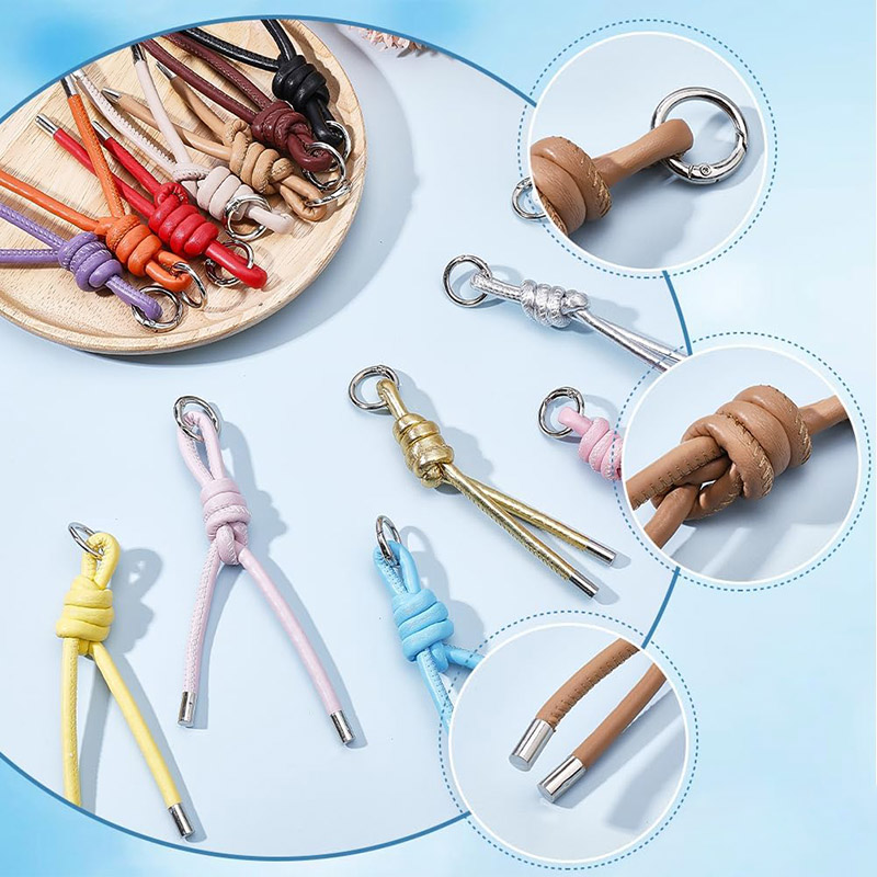 Leather String Keychain