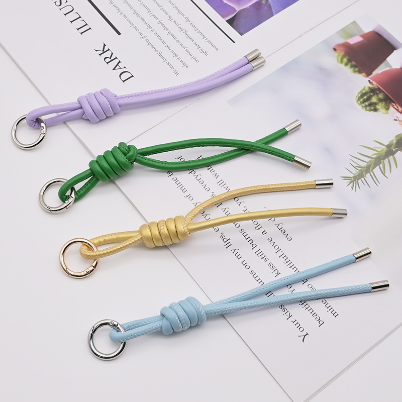 Pu Leather Rope Knot Keychain