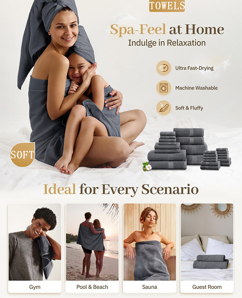 Quick Dry Bathroom Towels